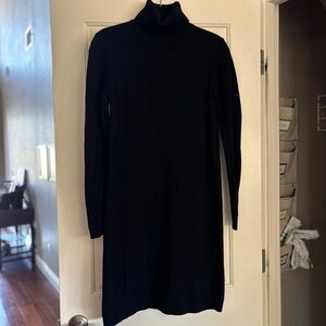 J. Crew Mercantile Elegant Black Turtleneck Sweater Dress